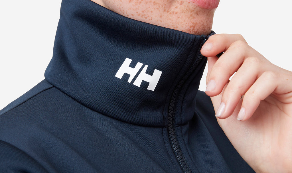 W CREW FLEECE JACKET, Navy