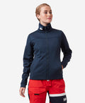 W CREW FLEECE JACKET, Navy