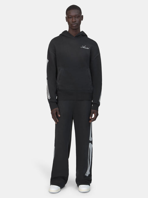 BONES OVERSIZED HOODIE - Black