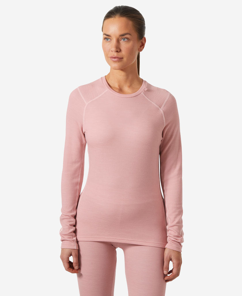 W LIFA MERINO MIDWEIGHT CREW, Pink Salt