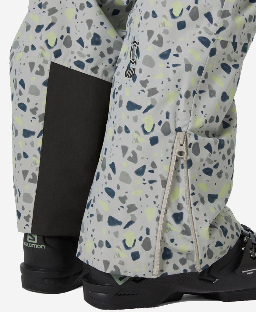W POWDERQUEEN BIB PANT, Mellow Grey