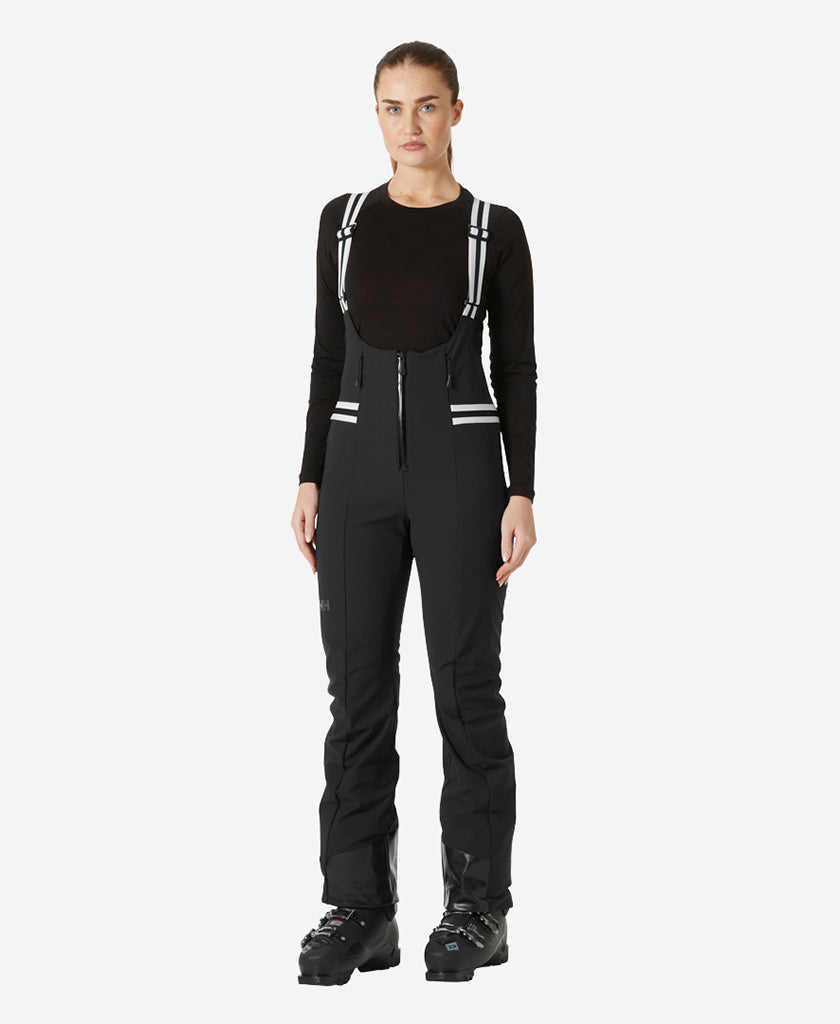 W AVANTI SOFTSHELL BIB PANT,Black