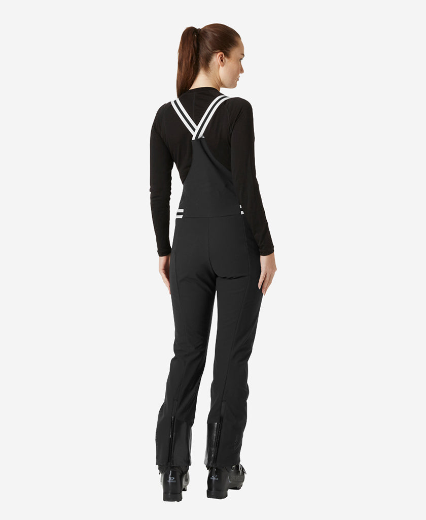 W AVANTI SOFTSHELL BIB PANT,Black