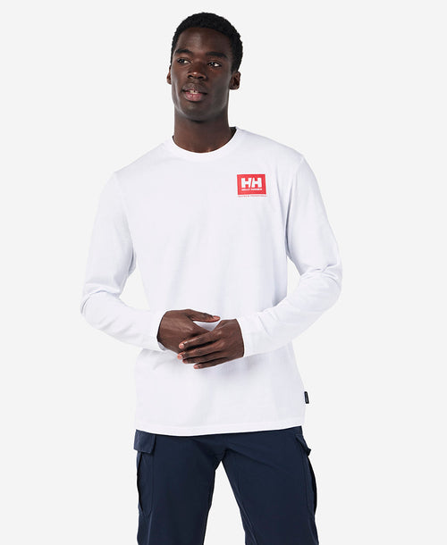 BOX OUTLINE L/S T-SHIRT, White